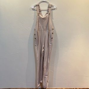 Wild Fable Brown and White Overalls